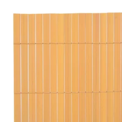 vidaXL Tuinafscheiding dubbelzijdig 90x300 cm PVC geel