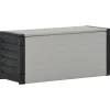 vidaXL Tuinafvalbak 85x34x40 cm grijs