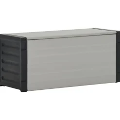 vidaXL Tuinafvalbak 85x34x40 cm grijs