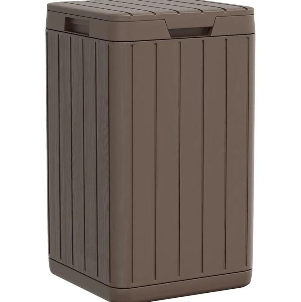 vidaXL Tuinafvalbak 38x38x65 cm polypropeen bruin