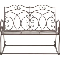vidaXL Tuinbank 104 cm ijzer antiekbruin