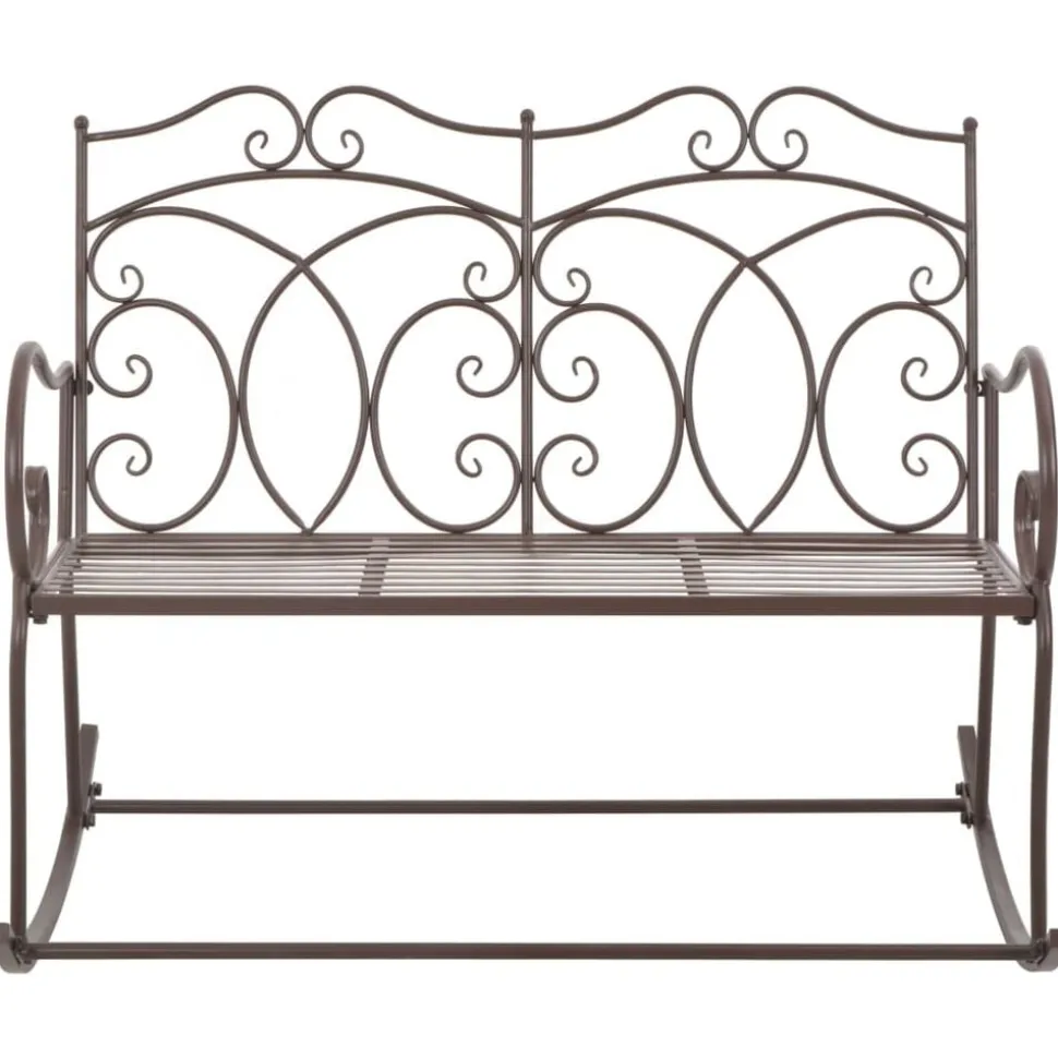 vidaXL Tuinbank 104 cm ijzer antiekbruin