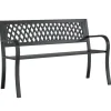 vidaXL Tuinbank 120 cm staal zwart