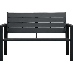 vidaXL Tuinbank hout-look 120 cm HDPE zwart