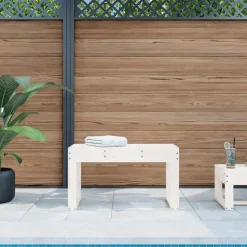 vidaXL Tuinbank 80x38x45 cm massief grenenhout wit