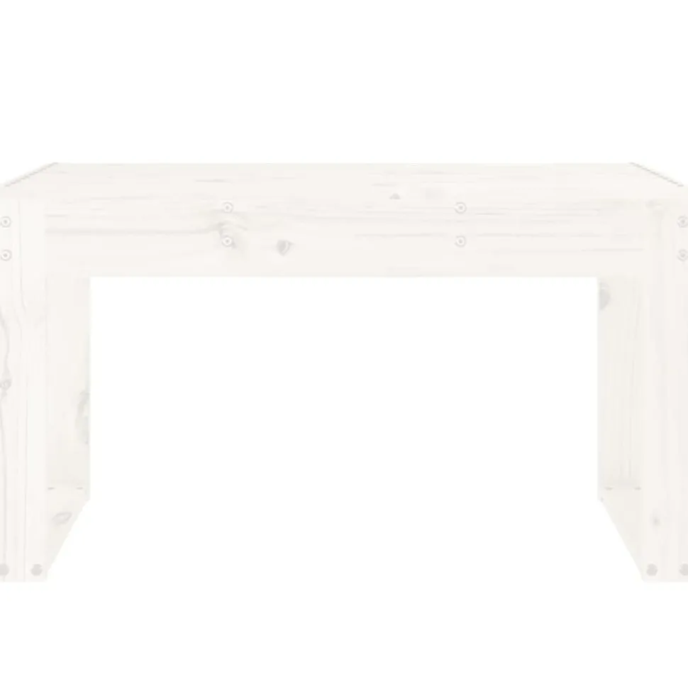 vidaXL Tuinbank 80x38x45 cm massief grenenhout wit