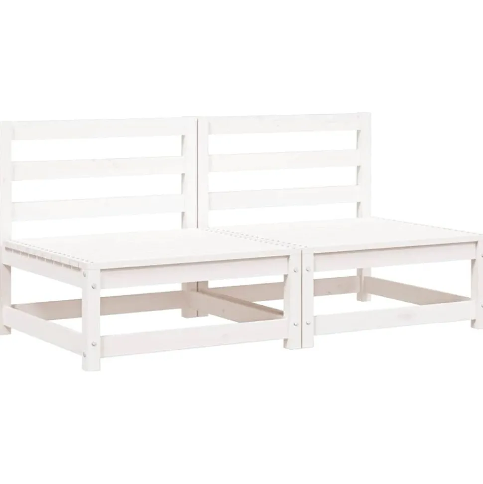 vidaXL Tuinbank zonder armleuningen 2 st 70x70x67 cm grenenhout wit