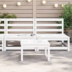 vidaXL Tuinbank zonder armleuningen 2 st 70x70x67 cm grenenhout wit