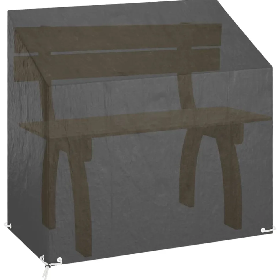 vidaXL Tuinbankhoes met 8 oogjes 130x70x70/88 cm polyetheen