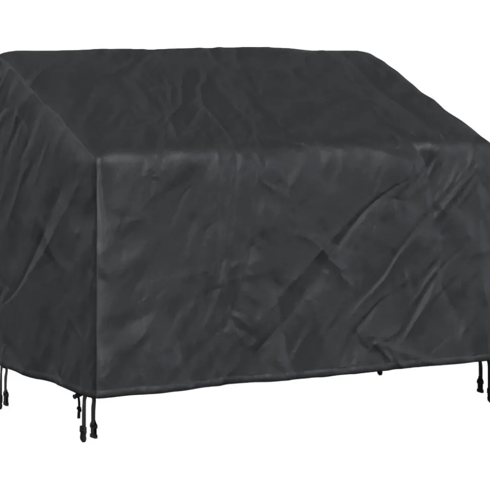 vidaXL Tuinbankhoes Zwart 134 x 70 x 65 / 94 cm 210D Oxford Stof