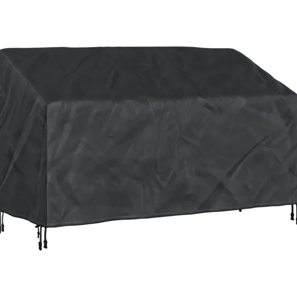 vidaXL Tuinbankhoes Zwart 165 x 70 x 65 / 94 cm 600D Oxford Stof