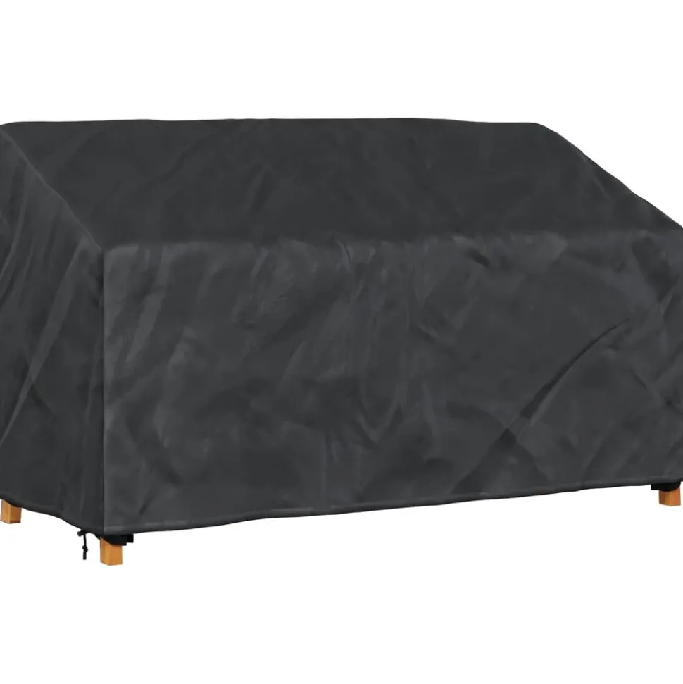 vidaXL Tuinbankhoes Zwart 165 x 70 x 65 / 94 cm 600D Oxford Stof