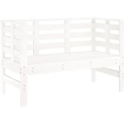 vidaXL Tuinbankje 111,5x53x71 cm massief grenenhout wit
