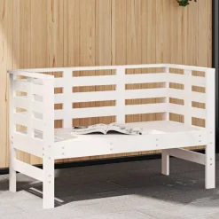 vidaXL Tuinbankje 111,5x53x71 cm massief grenenhout wit