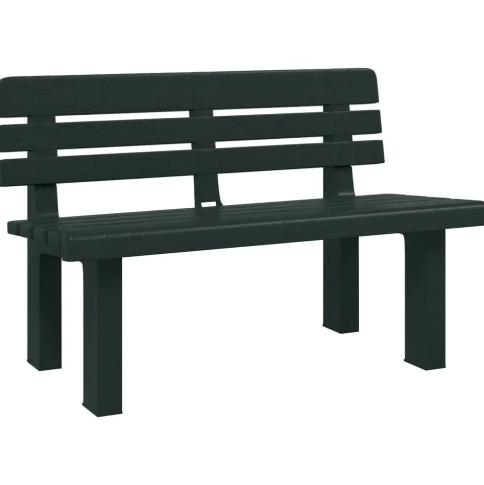 vidaXL Tuinbankje 110x52x71 cm polypropeen groen