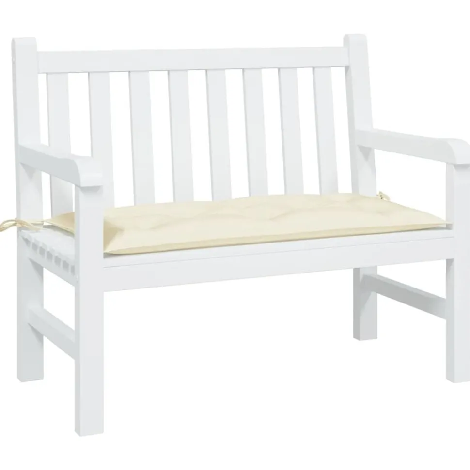 vidaXL Tuinbankkussen 100x50x7 cm oxford stof crèmekleurig