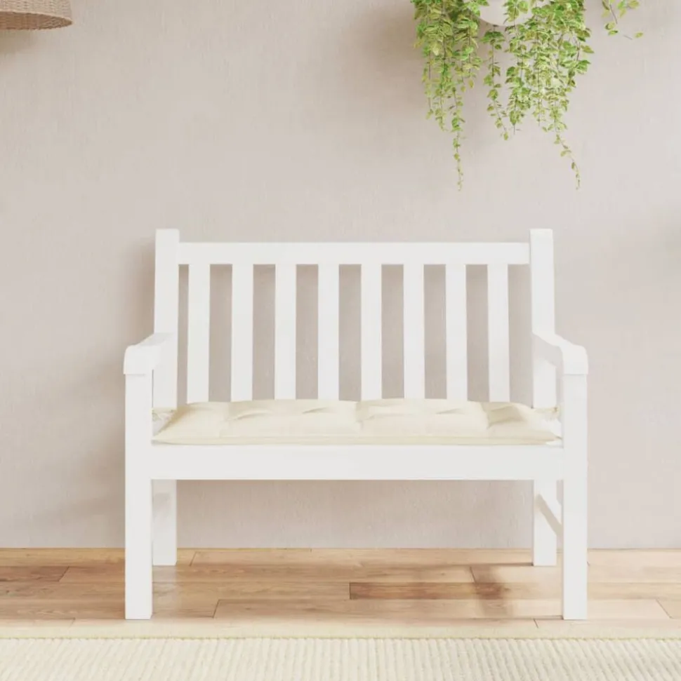 vidaXL Tuinbankkussen 100x50x7 cm oxford stof crèmekleurig