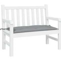 vidaXL Tuinbankkussen 110x50x7 cm stof grijs