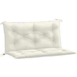 vidaXL Tuinbankkussens 2 st 100x50x7 cm stof gemêleerd crèmekleurig