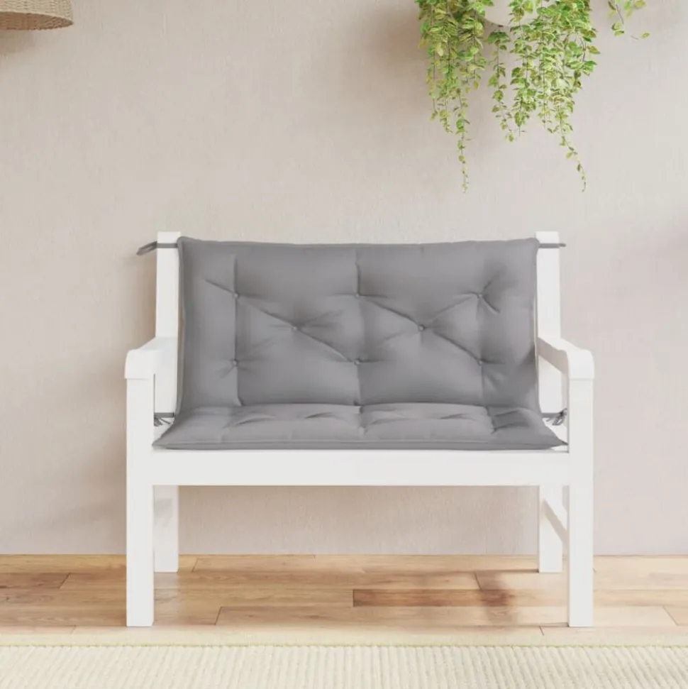 vidaXL Tuinbankkussens 2 st 100x50x7 cm oxford stof grijs