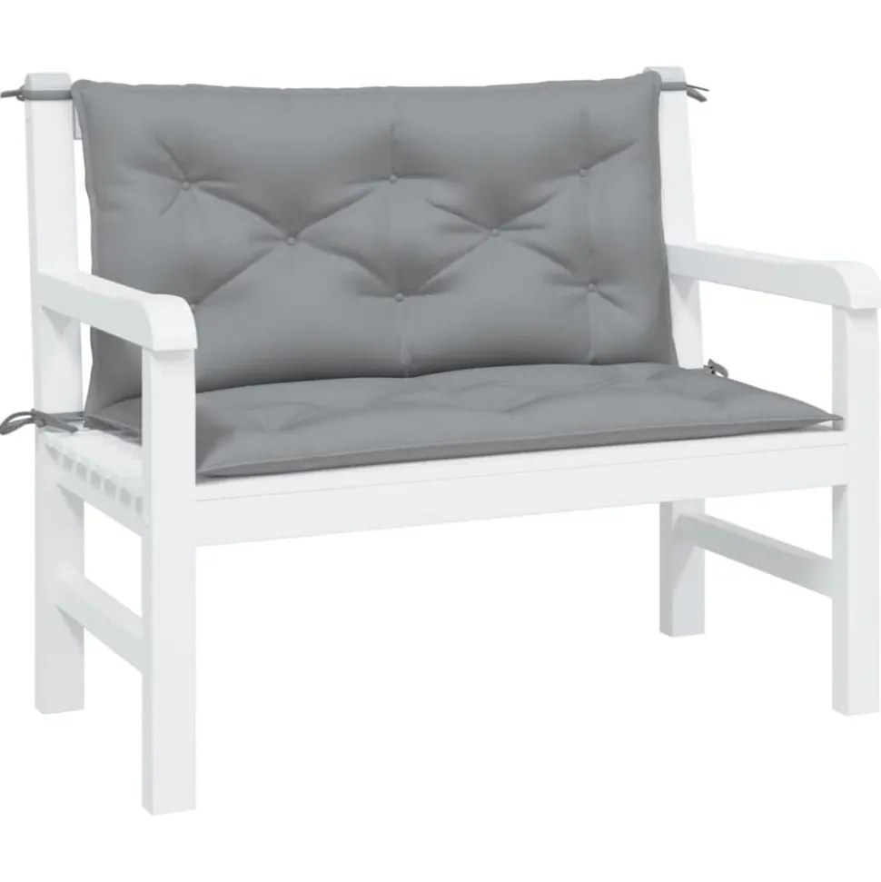 vidaXL Tuinbankkussens 2 st 100x50x7 cm oxford stof grijs