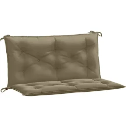 vidaXL Tuinbankkussens 2 st 100x50x7 cm stof gemêleerd taupe