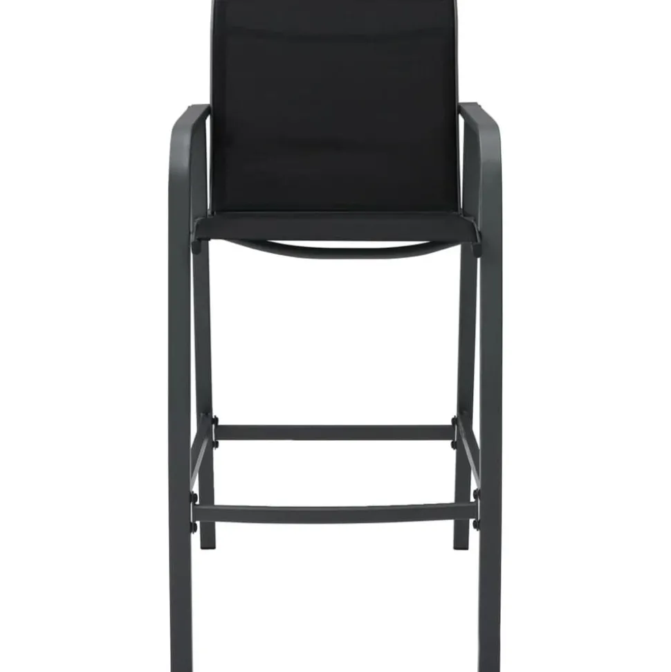 vidaXL Tuinbarstoelen 2 st textileen zwart