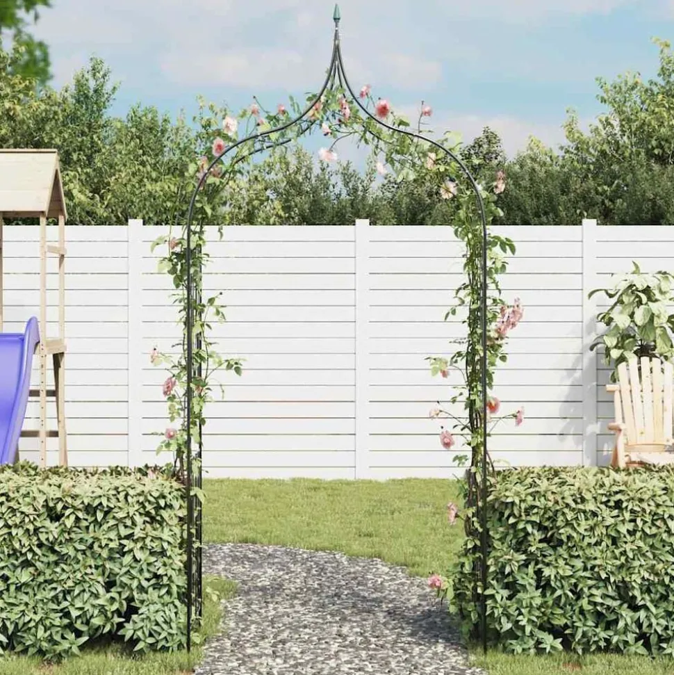 vidaXL Tuinboog speer ontwerp donkergroen