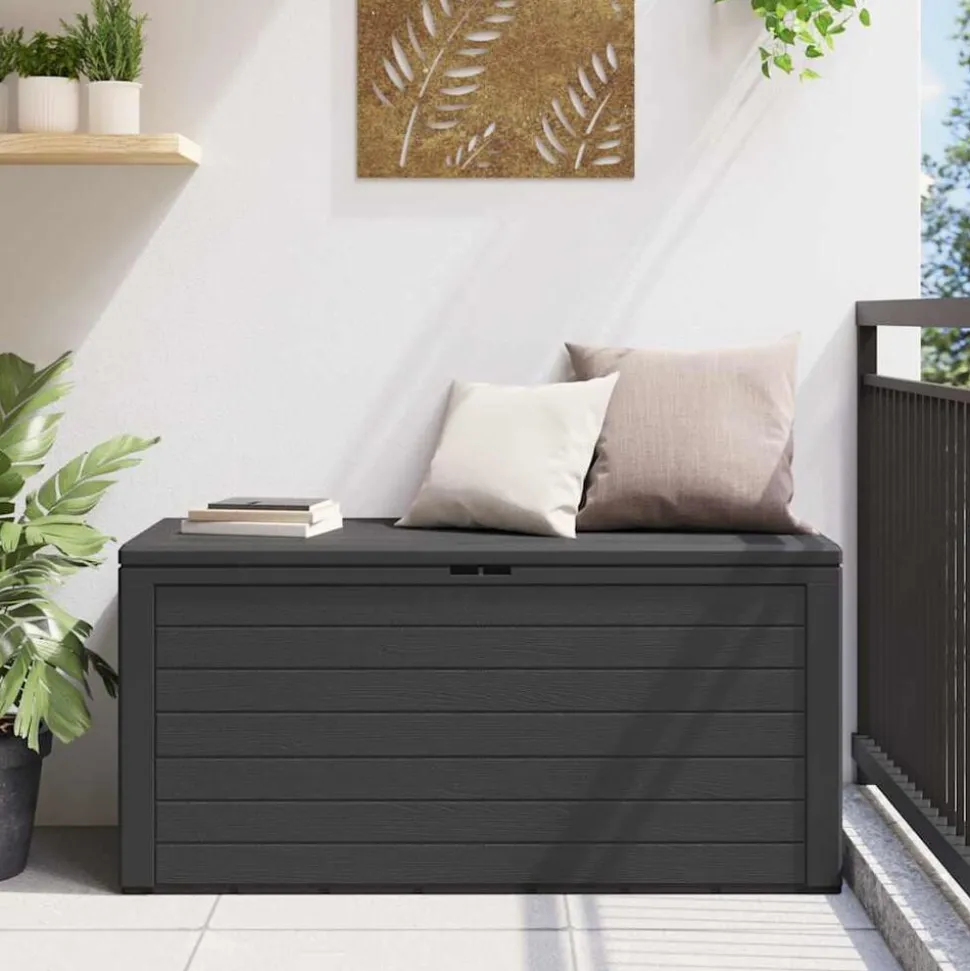 vidaXL Tuinbox 116x44x55 cm antraciet