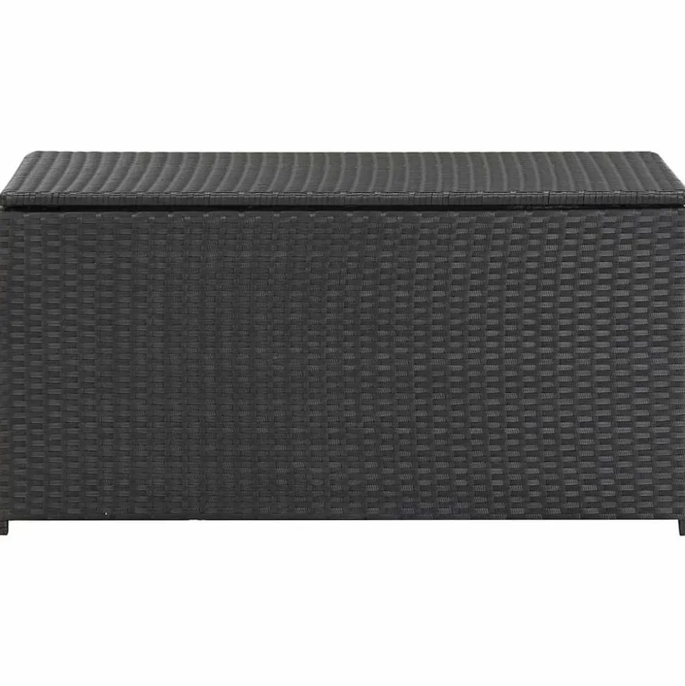 vidaXL Tuinbox 100x50x50 cm poly rattan zwart