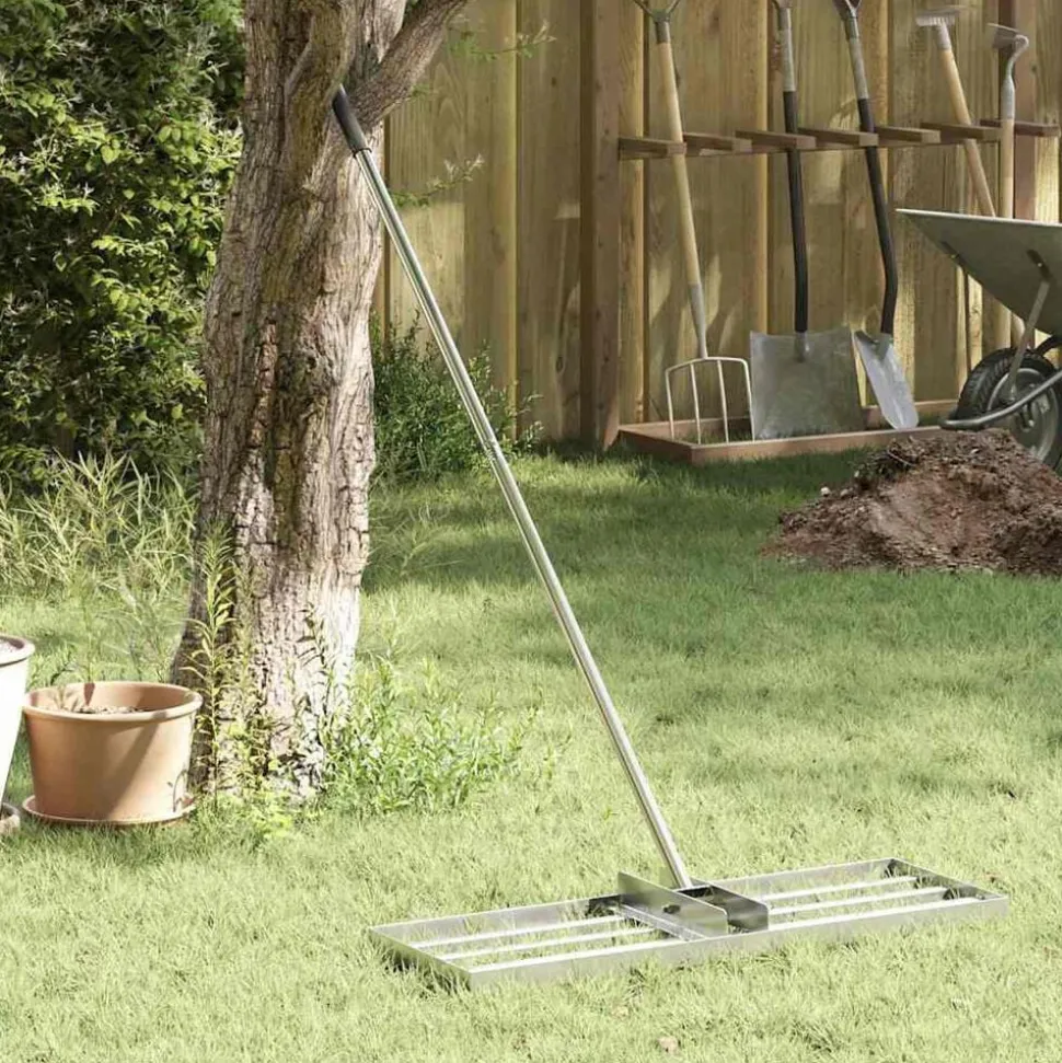 vidaXL Tuinhark Zilver 75 x 25 x 200 cm Roestvrij staal