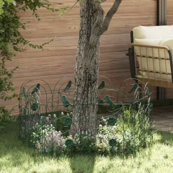 vidaXL Tuinhek 5 pcs Groen Staal