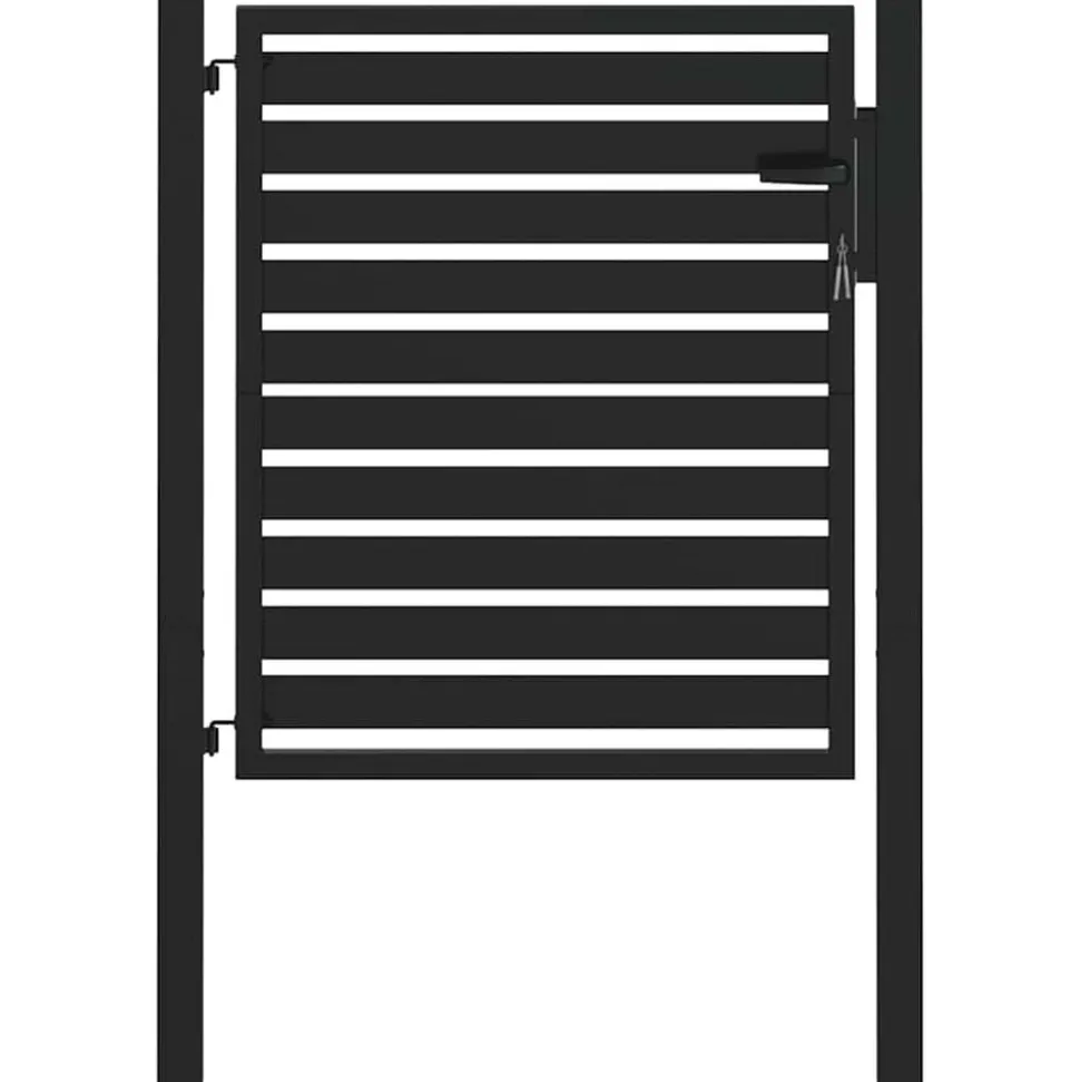 vidaXL Tuinhek afsluitbaar 100x100 cm aluminium zwart