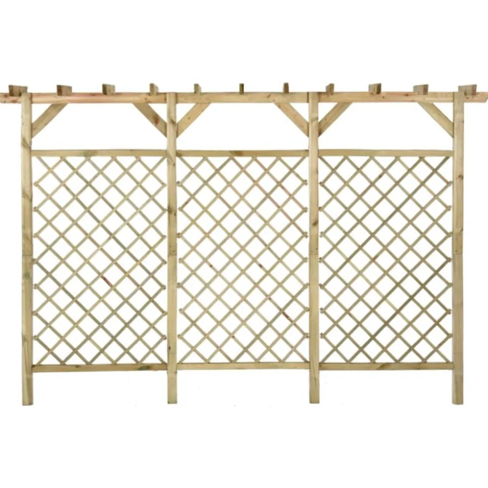 vidaXL Tuinhek met latwerk en pergola 300x50x200 cm geïmpregneerd hout