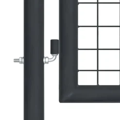 vidaXL Tuinhek van gaas gegalvaniseerd staal 400x75 cm grijs