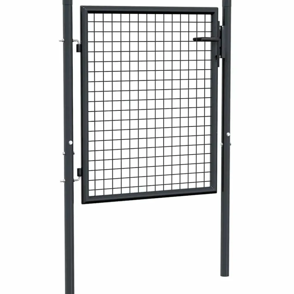 vidaXL Tuinhek van gaas gegalvaniseerd staal 100x75 cm grijs