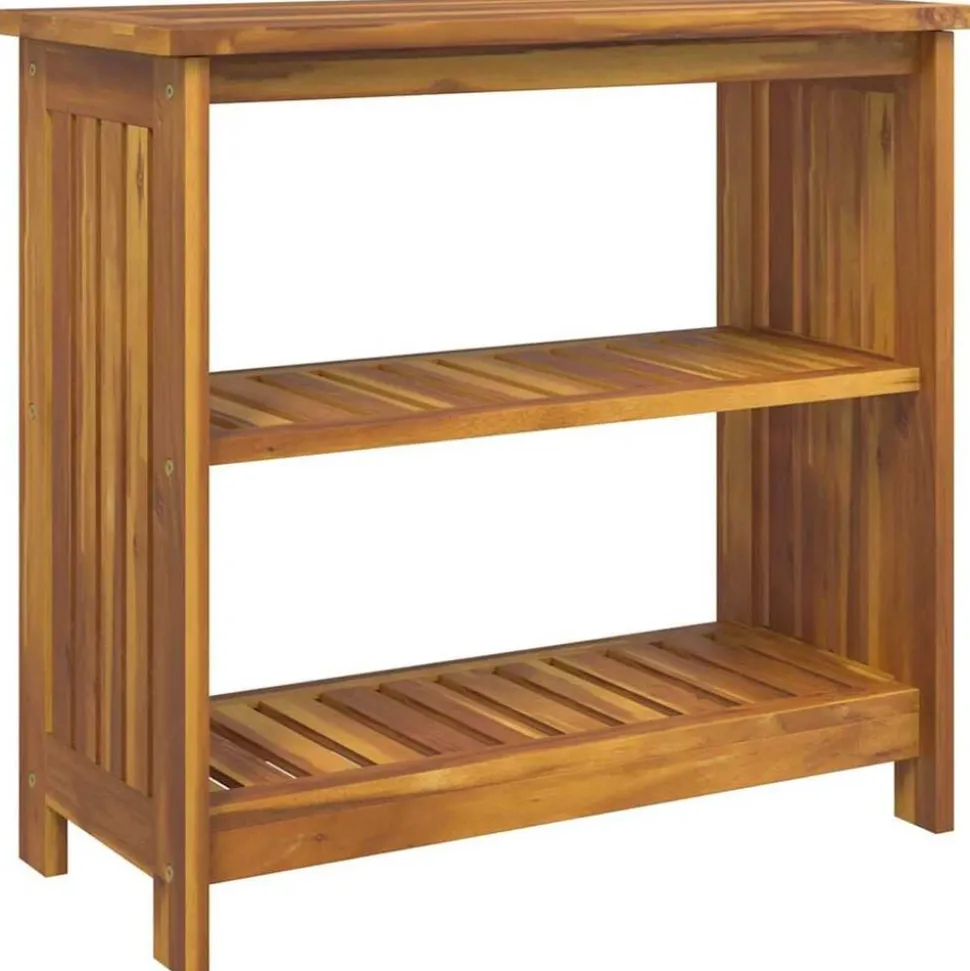 vidaXL Tuinkast met plank Naturel 75 x 35 x 70cm Massief Acaciahout