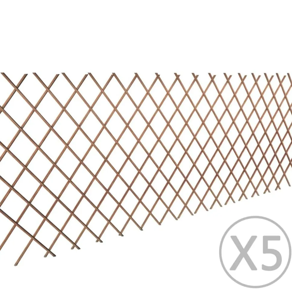 vidaXL Tuinlatwerk 5 st 180x90 cm wilg