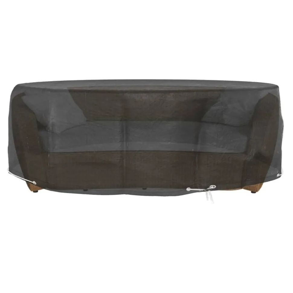 vidaXL Tuinmeubelhoes eilandlounge 8 oogjes rond Ø 188x50 cm