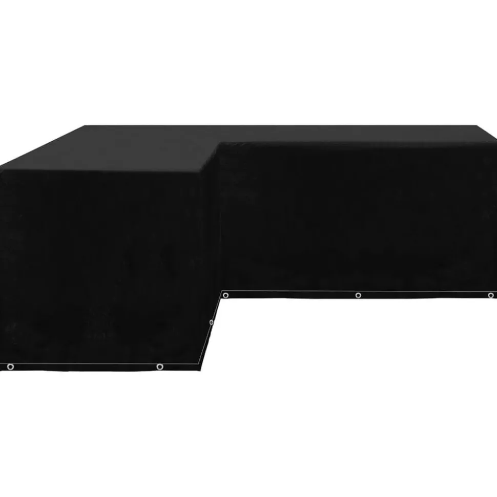vidaXL Tuinmeubelhoes L-vormig 12 oogjes 250x250x90 cm