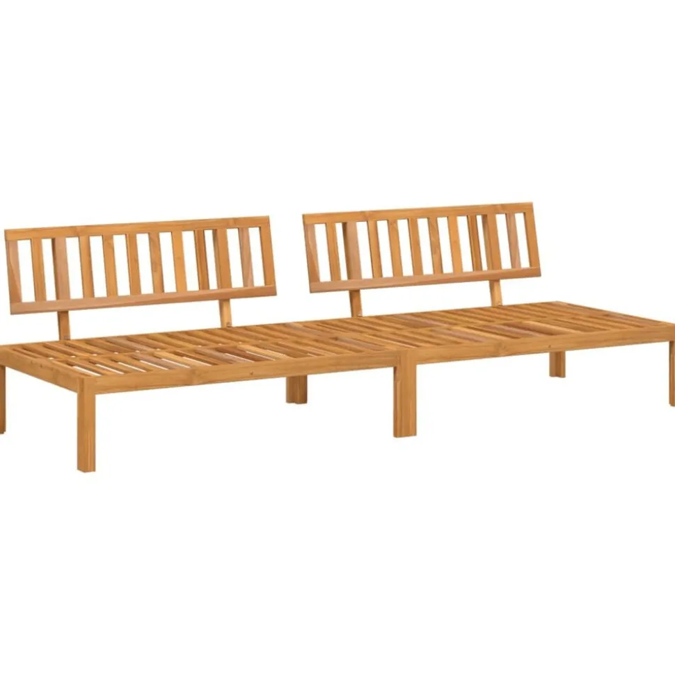 vidaXL Tuinmiddenbanken 2 st pallet massief acaciahout