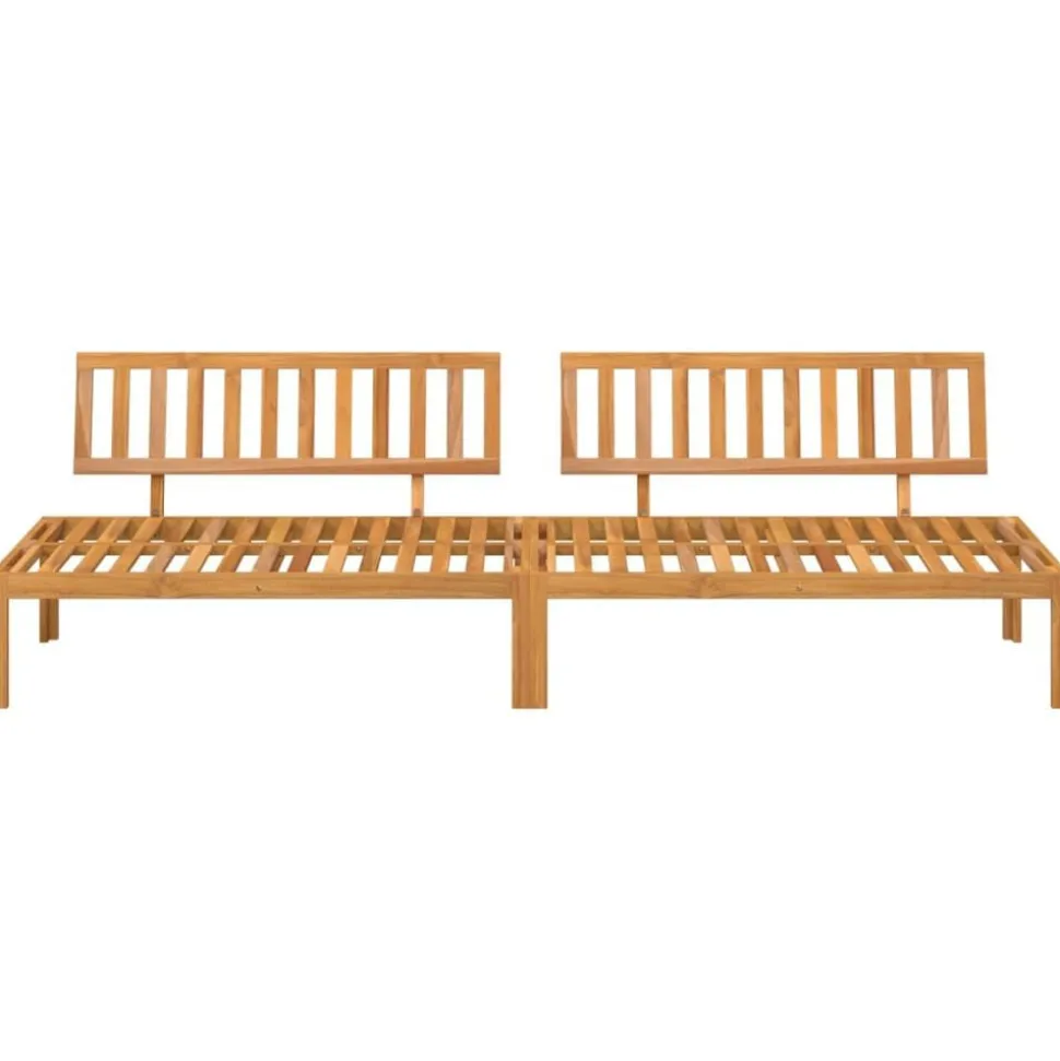 vidaXL Tuinmiddenbanken 2 st pallet massief acaciahout