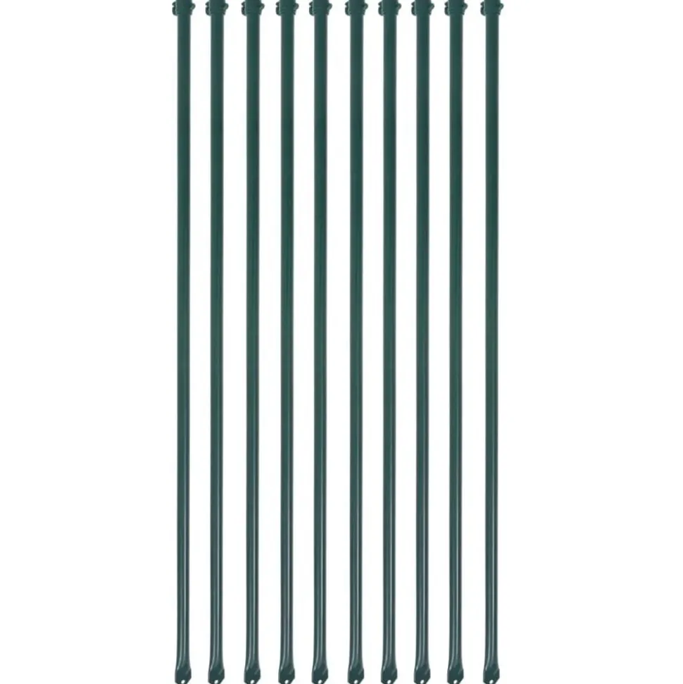 vidaXL Tuinpalen 1 m metaal groen 10 st