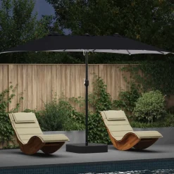 vidaXL Tuinparasol Antraciet 385 x 209 x 244 cm Polyester