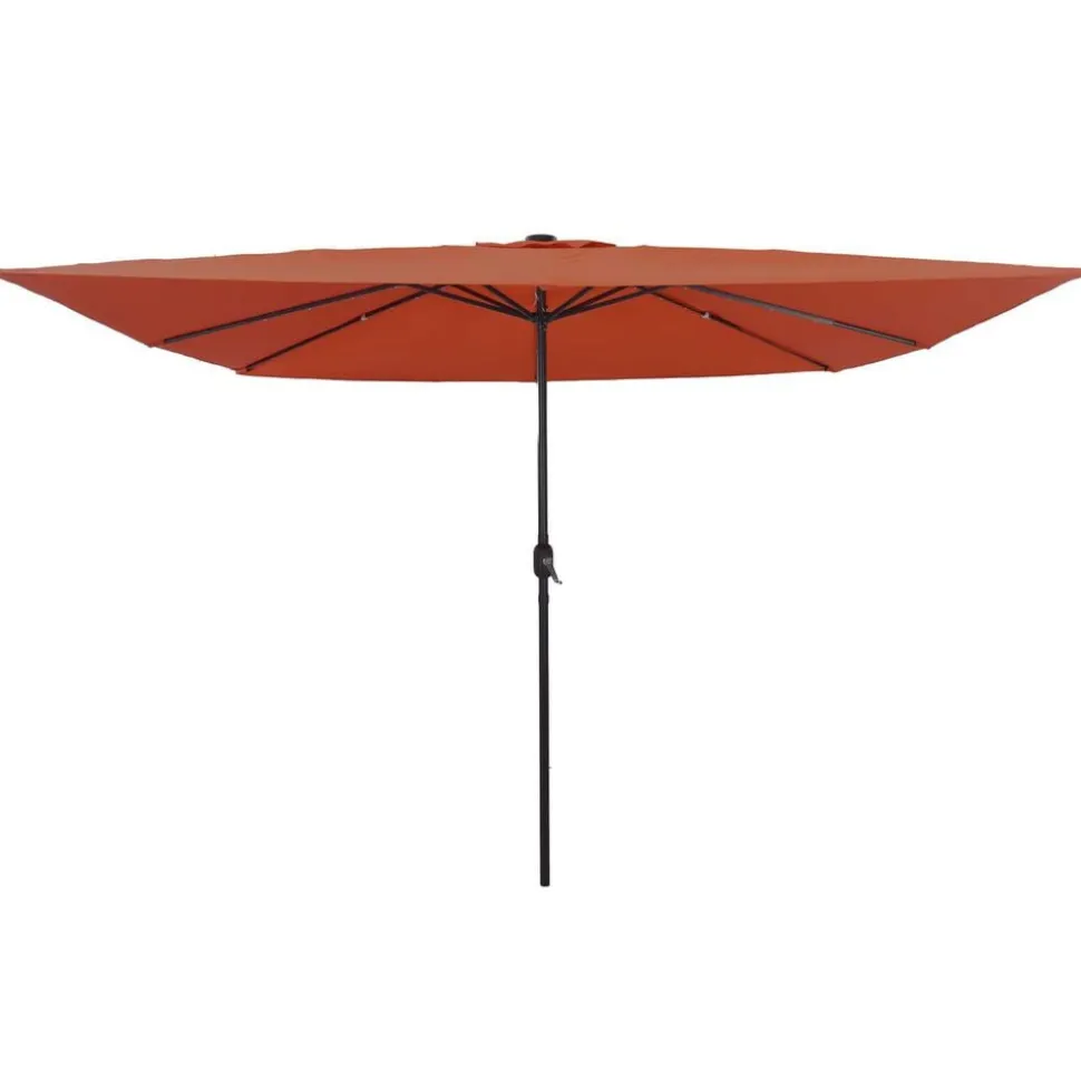 vidaXL Tuinparasol Terracotta 295 x 295 x 245 cm Polyester en staal