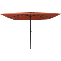 vidaXL Tuinparasol Terracotta 295 x 295 x 245 cm Polyester en staal