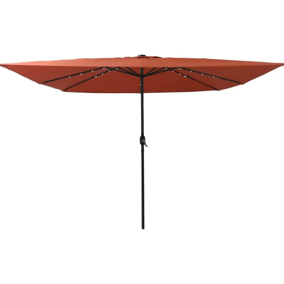 vidaXL Tuinparasol Terracotta 295 x 295 x 245 cm Polyester en staal