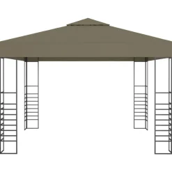vidaXL Tuinpaviljoen 180 g/m² 3x3 m taupe