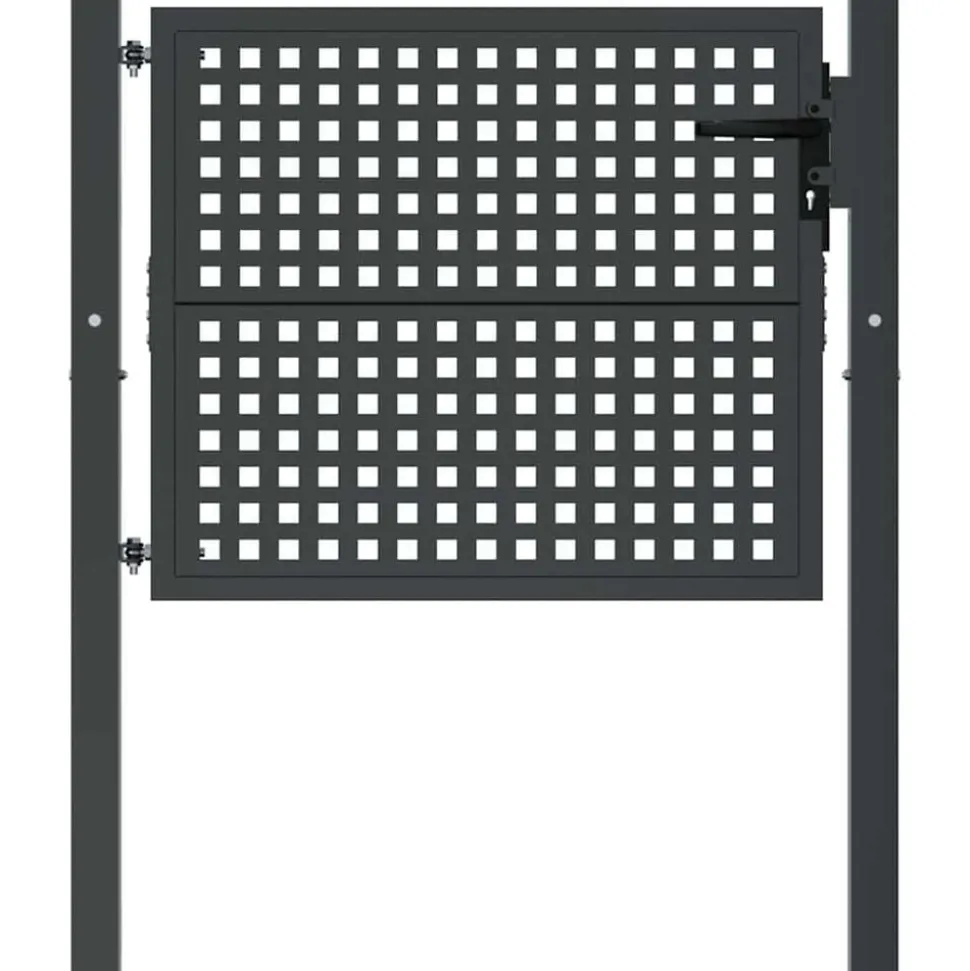 vidaXL Tuinpoort Antraciet 100x75 cm Staal