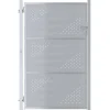 vidaXL Tuinpoort met slot Zilver 85 x 120 cm Roestvrij staal
